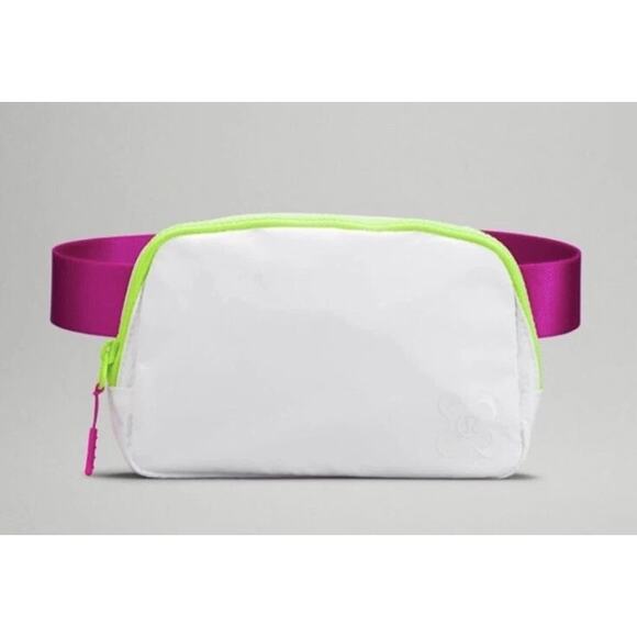 Lululemon Seawheeze 2021 Everywhere Belt Bag White Fuchsia Neon Green RARE COLOR - Picture 1 of 8